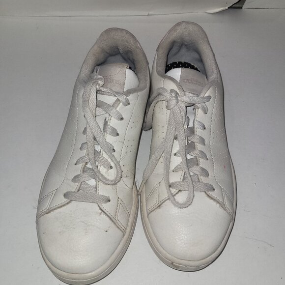 Adidas Advantage Cloudfoam Shoes Size 7 Womens White PINK HWI 28Y001 - Picture 1 of 8